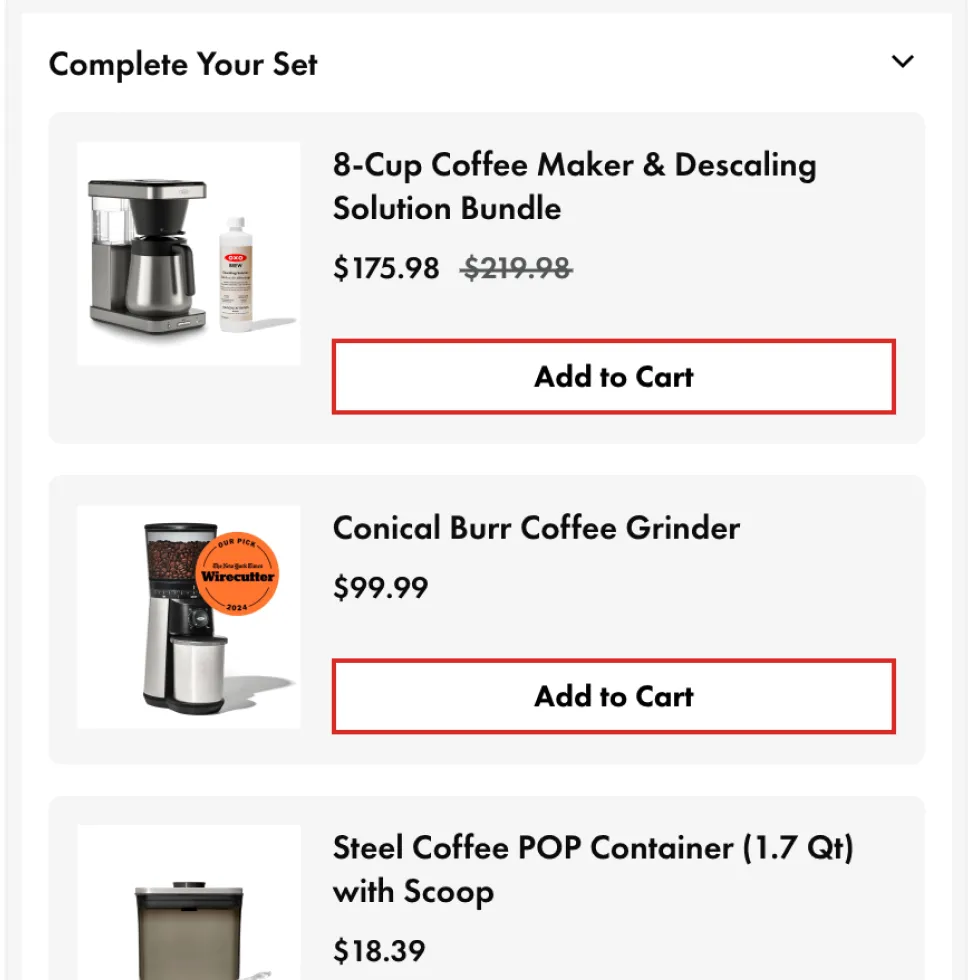 Bundle and cross sell