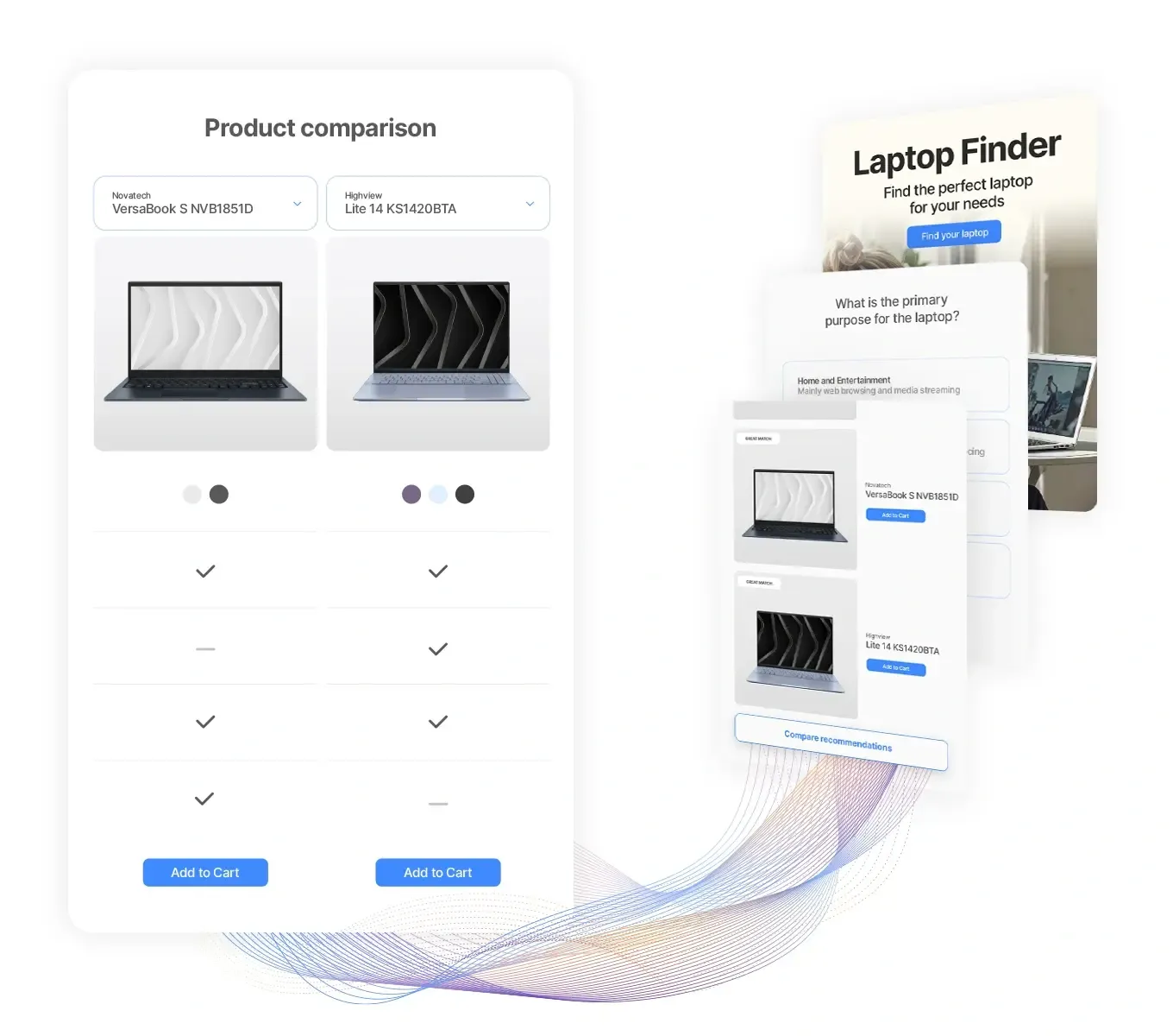 Connected product discovery experience