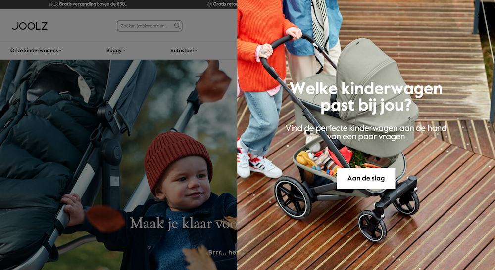 Joolz Success Story: +67% AOV with Product Finder product finder screenshot