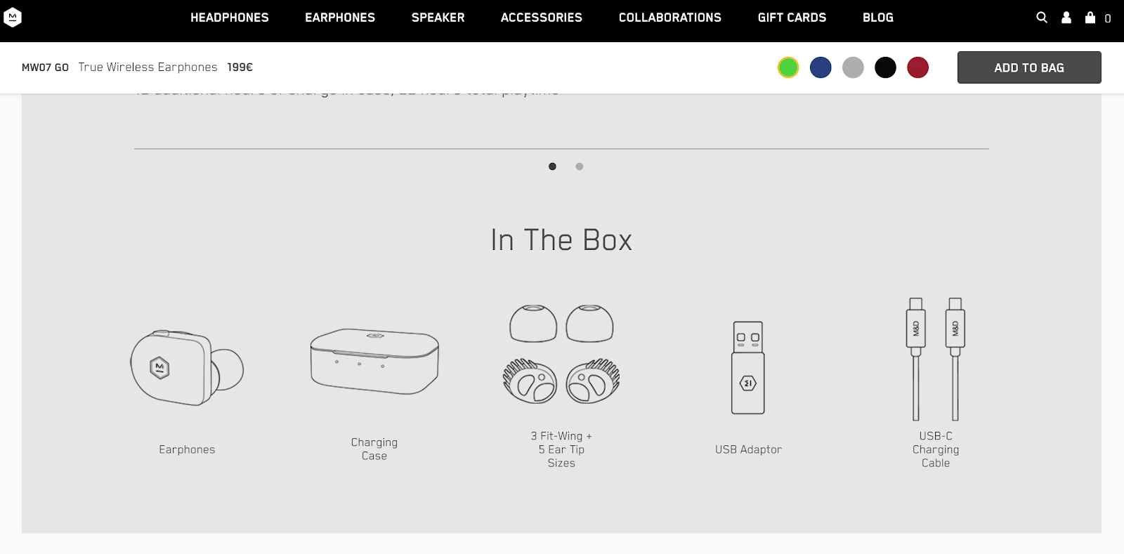 best product detail page examples master and dynamic 2